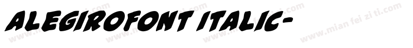 AlegiroFont Italic字体转换